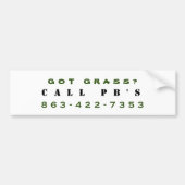 PB's Lawn Service Bumpersticker (Voorkant)