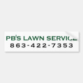 PB's Lawn Service Bumpersticker (Voorkant)