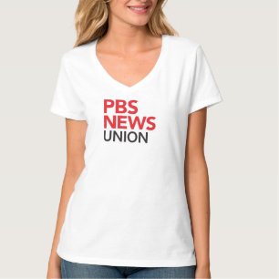 PBS NewsHour Union Crew Neck, geen slogan T-shirt