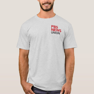 PBS NewsHour Union T-shirt logo aan de zijkant zon