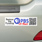 PBS of Bust Bumpersticker (Op auto)