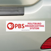 PBS Politburo Broadcasting System Bumpersticker (Op auto)