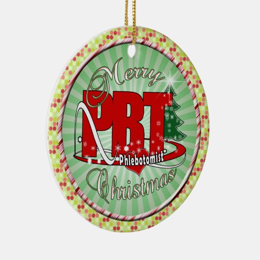 PBT CHRISTMAS PHLEBOTOMIST LABORATOORY KERAMISCH ORNAMENT (Rechts)
