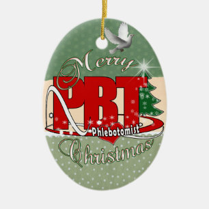 PBT CHRISTMAS PHLEBOTOMIST LABORATOORY KERAMISCH ORNAMENT