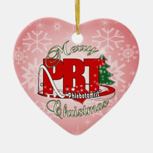 PBT CHRISTMAS PHLEBOTOMIST LABORATOORY KERAMISCH ORNAMENT