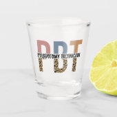 PBT Phlebotomie Technicus Leopard Print Shot Glas (Voorkant)