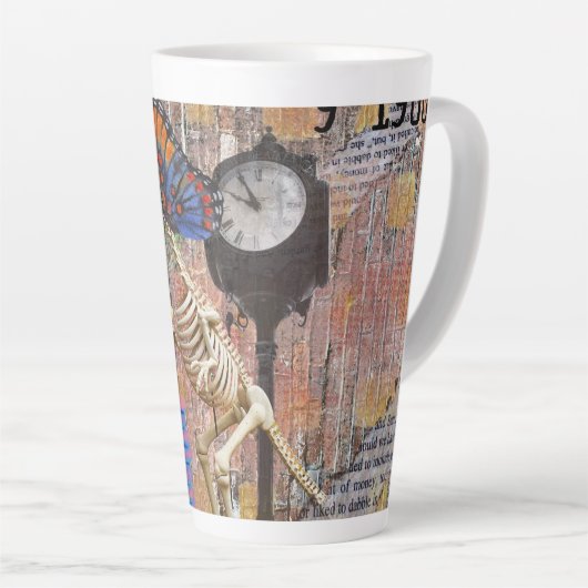 PC2507 - T-Rex Butterfly Latte Mok (Rechterhoek)