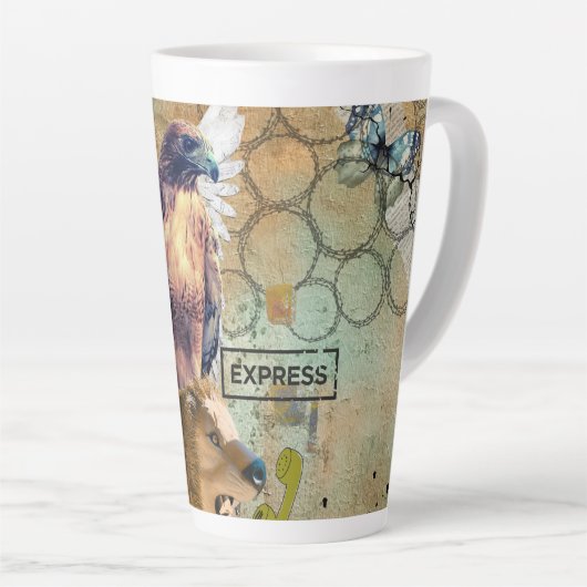 PC2511 - Angel Hawk Latte Mok (Rechterhoek)