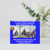 PC, 400ste Jubileum Aankomst van de Eerste Polis.. Briefkaart (Staand voorkant)