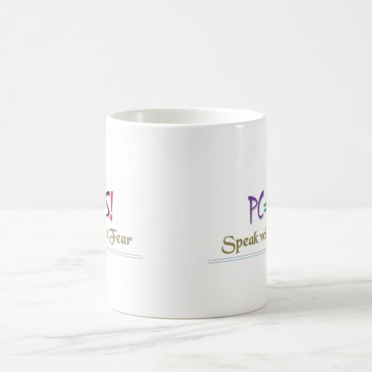 PC=BS! 11 oz. Mok (Center)