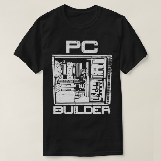 PC Builder Computer Expert Information Technology T-shirt (Design voorkant)