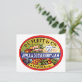 PC Flett & Cos. Apple & Gooseberry Jam Briefkaart (Staand voorkant)
