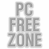 PC Free Zone contour sticker (Voorkant)