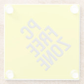 PC Free Zone geel diamantglas onderzetter (Achterkant)