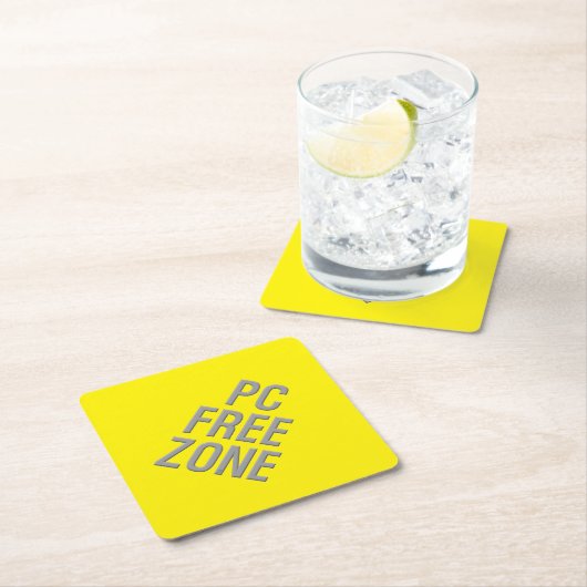 PC Free Zone geel diamantpapier onderzetters (Insitu)