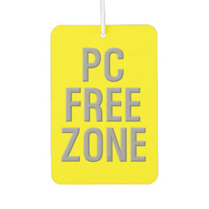 PC Free Zone gele auto luchtverfrisser