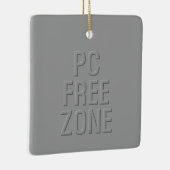 PC Free Zone grijs keramisch vierkant ornament (Rechts)