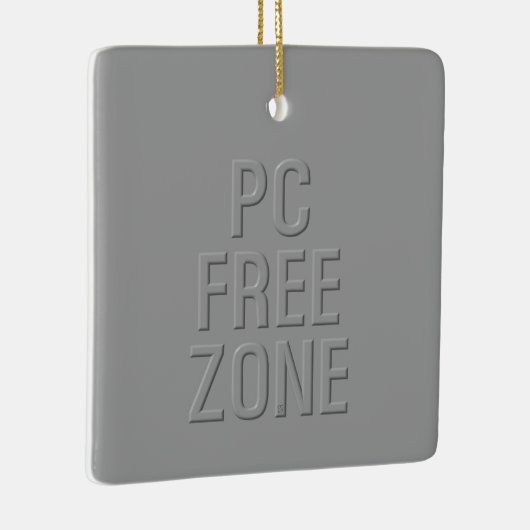 PC Free Zone grijs keramisch vierkant ornament (Rechts)