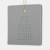PC Free Zone grijs keramisch vierkant ornament (Links)