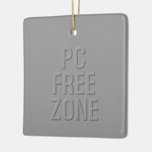 PC Free Zone grijs keramisch vierkant ornament (Links)