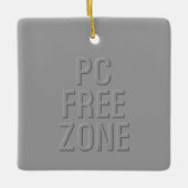 PC Free Zone grijs keramisch vierkant ornament (Voorkant)