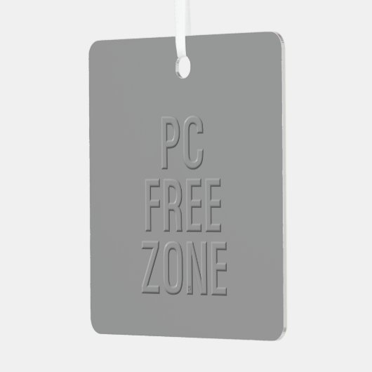 PC Free Zone grijs ornament met vierkante openinge (Voorkant links)