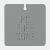 PC Free Zone grijs ornament met vierkante openinge (Achterkant)