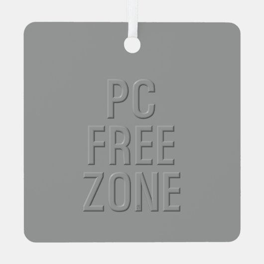 PC Free Zone grijs ornament met vierkante openinge (Achterkant)