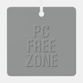 PC Free Zone grijs ornament met vierkante openinge (Voorkant)