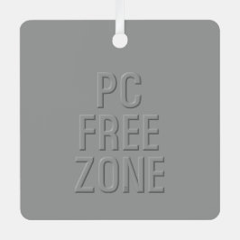 PC Free Zone grijs ornament met vierkante openinge