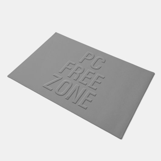 PC Free Zone grijze deurmat (Schuin)