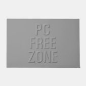 PC Free Zone grijze deurmat (Voorkant)
