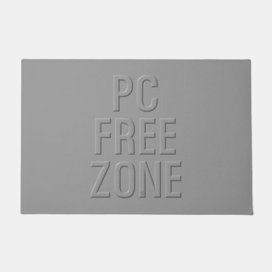 PC Free Zone grijze deurmat (Voorkant)