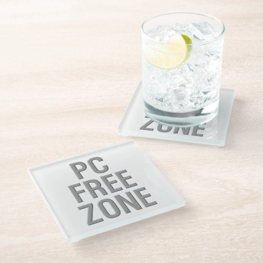 PC Free Zone helder onderzetter (Schuin)
