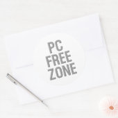 PC Free Zone ronde grote stickers (Envelop)