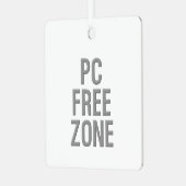 PC Free Zone White metal-ornament Metalen Ornament (Voorkant links)