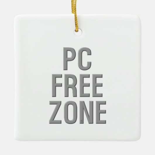 PC Free Zone wit keramisch ornament (Voorkant)