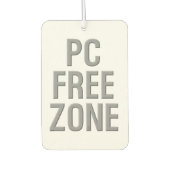 PC Free Zone witte auto luchtverfrisser (Voorkant)