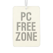 PC Free Zone witte auto luchtverfrisser (Achterkant)