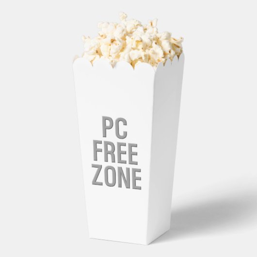 PC Free Zone witte popcorn dozen Bedankdoosjes (Popped)