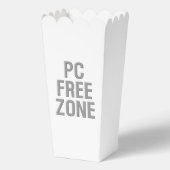 PC Free Zone witte popcorn dozen Bedankdoosjes (Voorkant)
