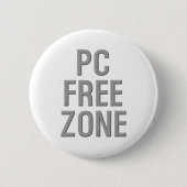 Pc Free Zone witte ronde knop Button 5,7 Cm (Voorkant)