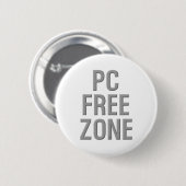 Pc Free Zone witte ronde knop Button 5,7 Cm (Voorkant /achterkant)