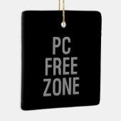 PC Free Zone zwart keramisch vierkant ornament (Rechts)