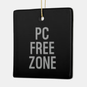 PC Free Zone zwart keramisch vierkant ornament (Links)