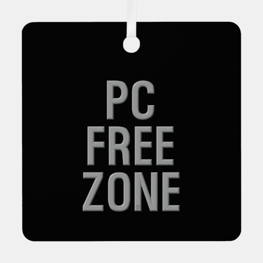 Pc Free Zone zwart ornament (Voorkant)