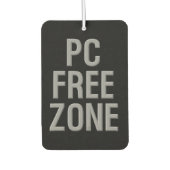 PC Free Zone zwarte auto luchtverfrisser (Voorkant)