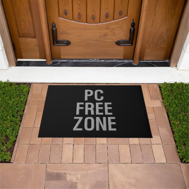 PC Free Zone zwarte deurmat (Buiten)