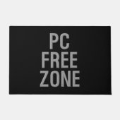 PC Free Zone zwarte deurmat (Voorkant)