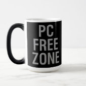 PC Free Zone zwarte morphing-mok Magische Mok (Links)
